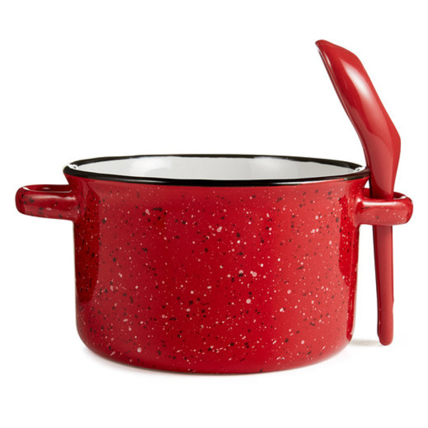Campfire 20oz Ceramic Soup Bowl With Spoon Thumbnail