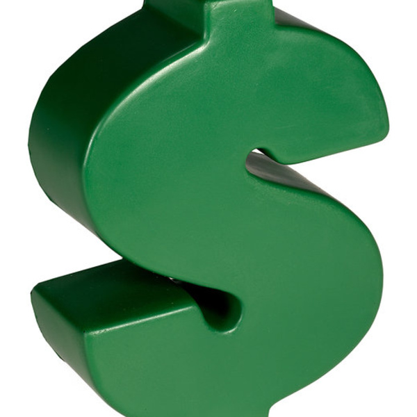 Dollar Money Sign Shape Stress Ball Thumbnail
