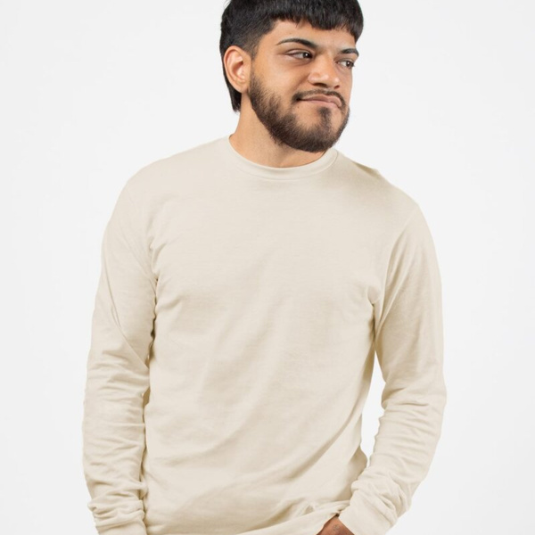 Unisex Fine Jersey Long Sleeve T-Shirt Thumbnail