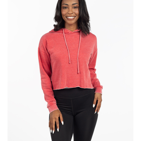 Ladies' Burnout Campus Hooded Sweatshirt Thumbnail