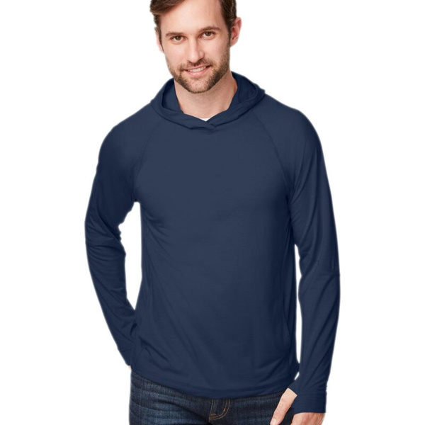 Unisex JAQ Stretch Performance Hooded Long Sleeve T-Shirt Thumbnail