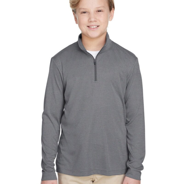Youth Zone Sonic Heather Performance Quarter-Zip Pullover Thumbnail