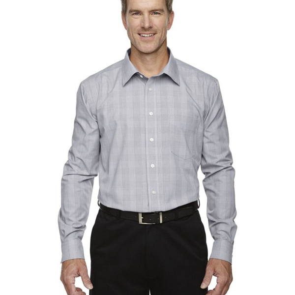 Men's Crown Collection® Glen Plaid Woven Dress Shirt Thumbnail