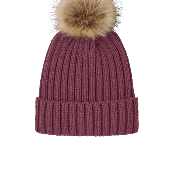 Faux Fur Pom Beanie Thumbnail