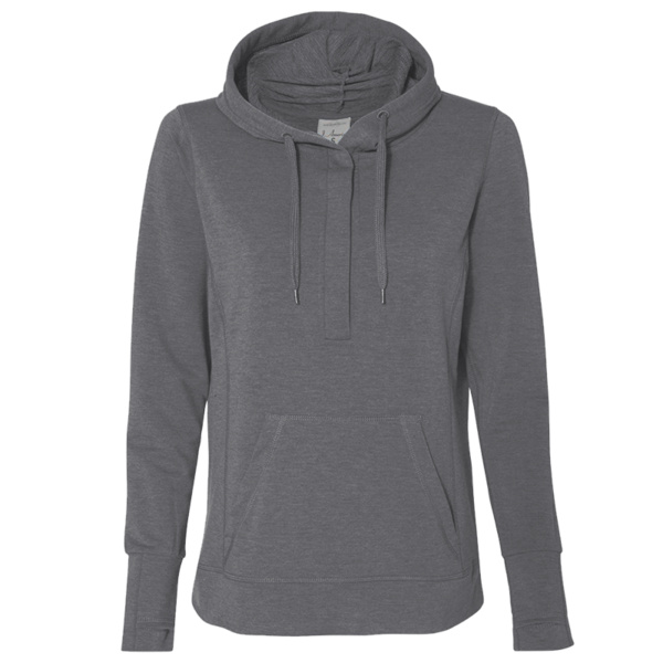 Ladies' Omega Stretch Snap-Placket Hooded Sweatshirt Thumbnail