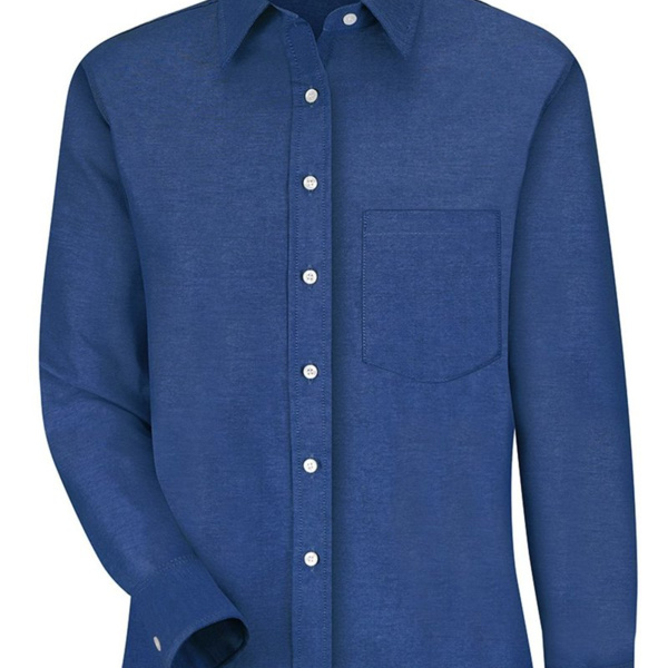 Women's Extended Sizes Oxford Dress Shirt Thumbnail