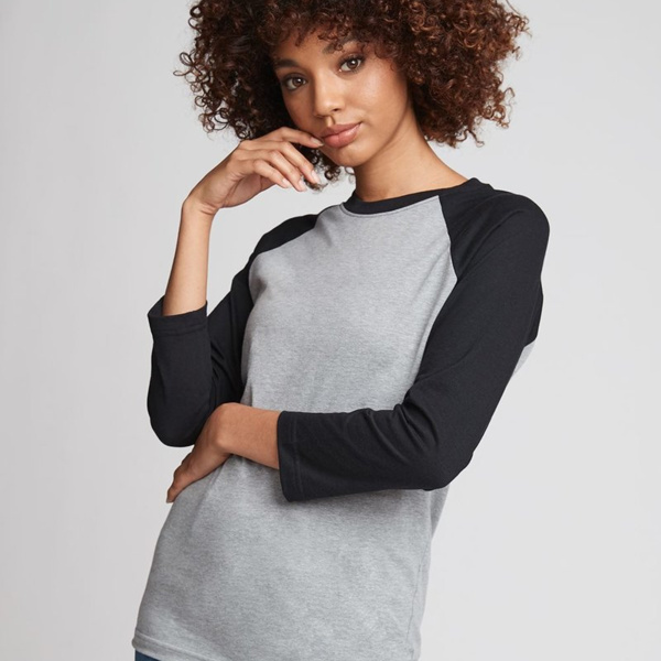 Unisex CVC Three-Quarter Sleeve Raglan Tee Thumbnail