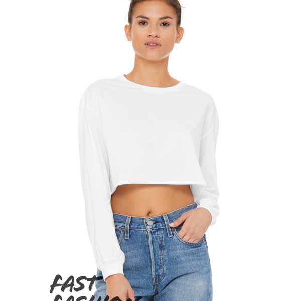 Bella + Canvas Fast Fashion Ladies' Cropped Long-Sleeve T-Shirt Thumbnail